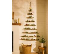 Neo Wooden Hanging Wall Christmas Tree in Brown Neo Brown