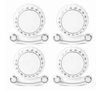 Neo-wows Magnetic Hooks 2 in 1, Adhesive Wall Hooks No Drill Damage Free | Waterproof Hooks for Kitchen Organizer, White 4 Pack No Tool Adhesive Hooks for Tile Glass Marble Wood