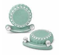Neo-wows Magnetic Hooks 2 in 1, Adhesive Wall Hooks No Drill Damage Free | Waterproof Hooks for Kitchen Organizer, Green 2 Pack No Tool Adhesive Hooks for Tile Glass Marble Wood
