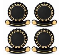 Neo-wows Magnetic Hooks 2 in 1, Adhesive Wall Hooks No Drill Damage Free | Waterproof Hooks for Kitchen Organizer, Black 4 Pack No Tool Adhesive Hooks for Tile Glass Marble Wood