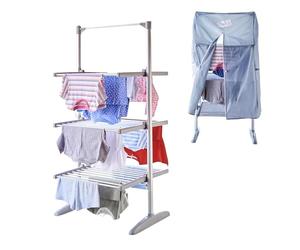 Neo XL Large Indoor Electric 3 Tier Airer Folding Foldable Laundry Clothes Horse Portable Heated Rail Rack Dryer Cover 36 Rails 147 cm…