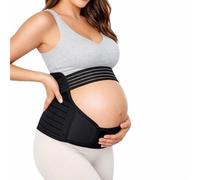 Neo10Ten Maternity Support Belt 4-in-1 - Relieves Pelvic Pain, SPD, PGP, Hip & Lower Back Pressure, Adjustable Pregnancy Belly Band + Postpartum Recovery Support - Black Large 90-120cm