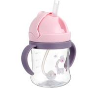 Neo10Ten Sippy Cup for 6+ Months, Leak-Proof Toddler Water Bottle with Straw, Toddler Cup BPA-Free Non Spill Water Bottle Kids Trainer with Handles, Ideal Baby/Toddler Drinking [Pink Style, 250ml]