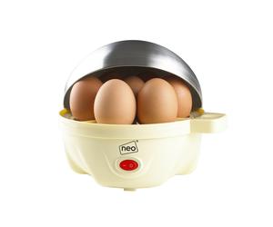 NeoÂ® Durable Stainless Steel Cream Electric Egg Cooker Boiler Poacher & Steamer Fits 7 Eggs