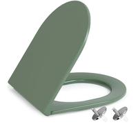 NeoArt Premium Soft Close Toilet Seat - Durable, Environmentally Friendly & Fade-Resistant with Quick Release Design for Easy Clean, Universal Fit, D Shape (5 - Sage Green - D Shaped Long)