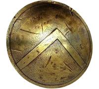 NEOARY Spartan Shield, 61 cm Medieval Battle Replica, Antique Bronze Finish, Cosplay Armour Prop with Lambda Symbol Spartan Leonidas 300 King Battle Movie