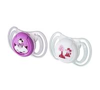 Neobaby Light Soother with Anatomic Silicone Nib Maxi 12 Months+ 2 Pieces, Pink