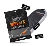 Neobadge Snap Weights for Pickleball Paddles, 5-Pack Lock-Clip Design No-Residue Reusable with Edge Guard Protection (Black)