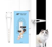 Neobay Cat Door Holder Latch, 7 Sizes Adjustable Cat Door Latch with Stabilizer, Keep Door Prop Open for Cat and Keep Dogs Out, Alternative of Pet Gates and Interior Cat Door, White, 1 Pack