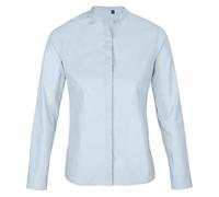 NEOBLU Women's Poplin Bart Mao Collar Formal Shirt in Blue | Size: Medium NEOBLU Blue M