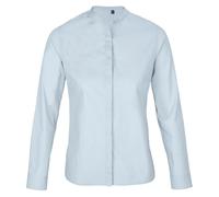 NEOBLU Women's Poplin Bart Mao Collar Long-Sleeved Shirt in Blue | Size: 18-20 NEOBLU Blue 18-20