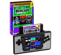 NEOCADE Retro Pocket Console for Mega Drive with LCD 3.5, 12 MD Multigame Cartridges and 20 Integrated NES Games