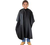 NeoCape Unigown PTFE Coated Children's Hairdressing Gown - Premium Barber Cape with built-in Neoprene HairStop Collar (Black)