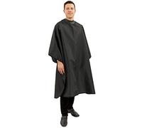 NeoCape Unigown PTFE Coated Hairdressing Gown - Premium Barber Cape with built-in Neoprene HairStop Collar (Black Pinstripe)