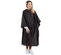 NeoCape Unigown PTFE Coated Hairdressing Gown - Premium Barber Cape with built-in Neoprene HairStop Collar (Black)