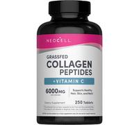 NeoCell Grassfed Collagen Peptides + Vitamin C, 6,000 mg/serving, 250 Tablets - Gluten Free, No Soy/Wheat/Lactose, Supports Hair, Skin & Nails