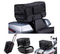 NEOCHIAEVO Motorcycle Touring Seat Bag Trolley Case with Wheels, Waterproof Suitcase, Luggage, Duffel, Tail, Tour Trunk, Gear, Rear Rack Bag, Sissy Bar Bag (50L/13Gallons)