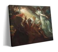 Neoclassical Wall Art Print Benjamin West's 1801 Moses Shown The Promised Land with Angelic Figures And Divine Light Artworks Picture Print Wall Art Painting Canvas Gift Decor Homes Decorative Frame 2