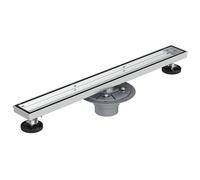 Neodrain 24-Inch Brushed Linear Shower Drain, 2-in-1 Flat & Tile Insert Cover, Stainless Steel Linear Drain, Brushed Rectangle Shower Floor Drain with Hair Strainer, Shower Drain Base