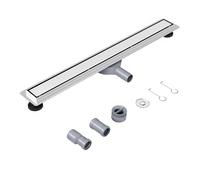 Neodrain Linear Shower Drain 90cm 2 in 1 Tile Insert Stainless Steel Shower Drain with 360° Siphon, Shower Trap, Hair Strainer