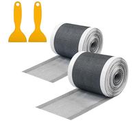 Neodrain Shower Drain Hair Catcher 9 cm x 10 m Disposable Floor Drain Filter Hair Mesh Sticker with Plastic Spatula, 2 Pack