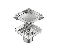 Neodrain ZS3T0104 Square Shower Drain with Tile insert Grate, 4-Inch, Brushed 304 Stainless Steel