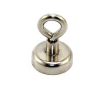 Neodymium Clamping Magnet with M5 Eyebolt - 1 in. dia - 44.09lbs Pull (Pack of 1) - Licensed Material