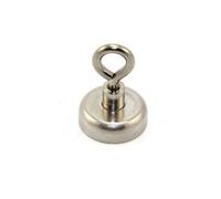 Neodymium Clamping Magnet with M5 Eyebolt for Hanging, Holding or Displaying Items - 25mm Diameter x 36mm High - 20kg Pull - Pack of 1