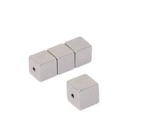 Neodymium Halbach Array Magnet 10 X 10 X 10mm With 2mm Hole Through The Poles (Pack Of 4)