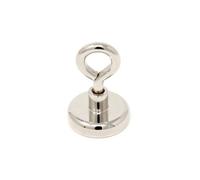 Neodymium Machine Lathed Clamping Magnet With M6 Eyebolt For Holding, Hanging & Displaying Items - 32mm - 37.2Kg Pull