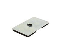 Neodymium Magnetic Pad with Hook for Fixing Rooftop Signs To Vehicles or Other Signs To Any Steel Surface - 100mm x 60mm x 7mm thick - 17.5kg Pull