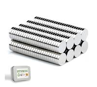 Neodymium Magnets - 8 X 1mm - Extra Strong DIY Small Multi-Use Round Whiteboard Magnets for Office, Crafts, Fridge, Pin Board, Notice Board, Refrigerator, Picture Magnet (100 PCS)