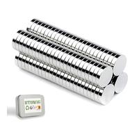 Neodymium Magnets - 8 X 1mm - Extra Strong DIY Small Multi-Use Round Whiteboard Magnets for Office, Crafts, Fridge, Pin Board, Notice Board, Refrigerator, Picture Magnet (50 PCS)