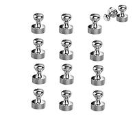 Neodymium Pin Magnets, 12pcs N52 - Strong Magnetic Push Pins for Refrigerator, Whiteboard, Notice Board, School, Home, Office