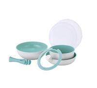 NEOFLAM® - Midas Plus 8-piece pot and pan set - natural Ecolon® non-stick coating, removable handle, suitable for induction cookers, oven-safe, easy to clean