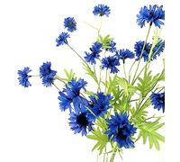 Neofleur 80cm Wild Blue Cornflower Flower Stem with 9 Heads. (1)