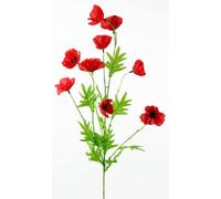 NEOFLEUR 80cm Wild Red Poppy Flower Stem with 9 Heads. Tall Artificial Meadow flower. Poppy, Poppies. (1)