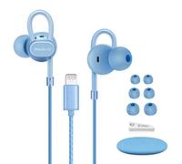 Neoflowcolor Lightning Headphones With Microphone, MFi Certified Noise Isolation Earbuds Compatible With iPhone 14 13 12 11 Pro Max X/XS Max/XR 8/P 7/P, Blue