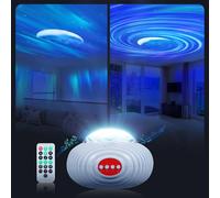 Neoglint Galaxy Projector, Double Effect Starlight Projector Nebula Aurora and Galaxy Sky Moon Night Light with Music, Timer and Remote Control for Ceiling, Bedroom, Living Room
