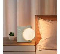 Neoglint Moon Lamp RGB Color Changing Moon Night Light, Dual Alarm Clocks with Snooze, Wake-Up Light, White Noise Machine for Sleep, Dimmable Bedside Lamp, Timer Setting, Type-C Plug-and-Play