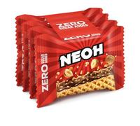 NEOH Hazelnut Crisp Wafers, 1 g Sugar, 95 kcal, 21 g, Keto-Friendly, Low Carb, High Fibre, The Alternative to Traditional Sweets, Pack of 4