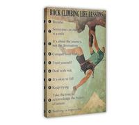 NEOHI 10 Inspirational Quotes From Rock Climbing Life Lessons Canvas Art Wall Decor Posters Home Bar Restaurant Garage Cafe Logo Gift 12x18inch(30x45cm)