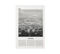 NEOHI Ankara Black And White, Turkey, Türkiye, Turkish City Map Travel Landscape Canvas Wall Art Posters And Prints Room Aesthetic Bedroom Office Decor 24x36inch(60x90cm)