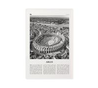 NEOHI Arles Black And White, Provence-Alpes-Côte D'Azur, France City Map Travel Landscape Canvas Art Wall Decor Posters Home Bar Restaurant Garage Cafe Logo Gift 24x36inch(60x90cm)