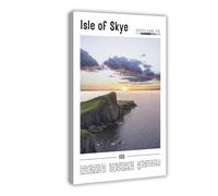 NEOHI Around World Travel Landscape of Famous European Cities - Isle of Skye Scotland, UK Canvas Wall Art Posters And Prints Room Aesthetic Bedroom Office Decor 16x24inch(40x60cm)