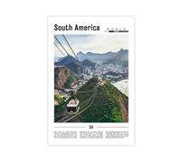 NEOHI Around World Travel Landscape of Famous European Cities - South America Canvas Art Wall Decor Posters Home Bar Restaurant Garage Cafe Logo Gift 16x24inch(40x60cm)