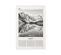 NEOHI Banff Black And White Alberta, Canada, Jasper Canadian Rockies City Map Travel Landscape Canvas Wall Art Posters And Prints Room Aesthetic Bedroom Office Decor 24x36inch(60x90cm)