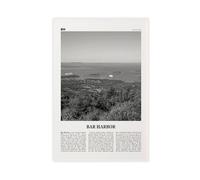 NEOHI Bar Harbor Black And White, Maine, USA, United States City Map Travel Landscape Canvas Modern Poster Wall Art Prints Paintings Living Room Bedroom Decor 16x24inch(40x60cm)