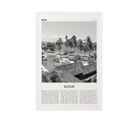 NEOHI Batam Black And White,Indonesia, Riau Islands, Kota Batam City Map Travel Landscape Photo Canvas Modern Poster Wall Art Prints Paintings Living Room Bedroom Decor 16x24inch(40x60cm)