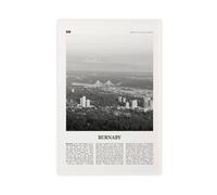NEOHI Burnaby Black And White, British Columbia, Canada City Map Travel Landscape Photo Canvas Modern Poster Wall Art Prints Paintings Living Room Bedroom Decor 16x24inch(40x60cm)